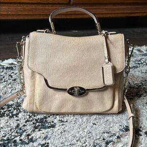 Coach 26324 Buff Madison Flap Satchel